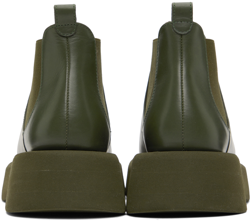 Marsèll Khaki Gomme Gommellone Chelsea Boots In 767 Chlorophyll