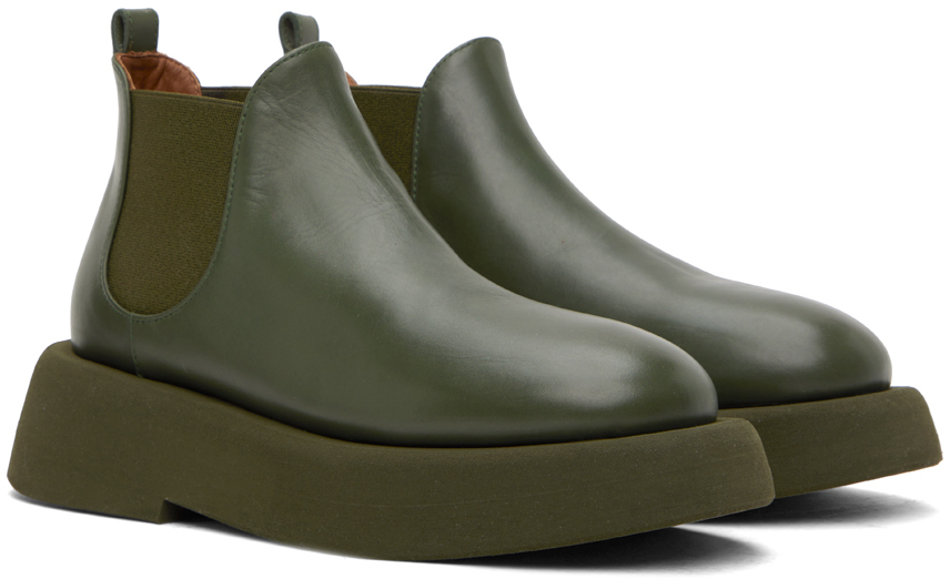 Marsèll Khaki Gomme Gommellone Chelsea Boots In 767 Chlorophyll