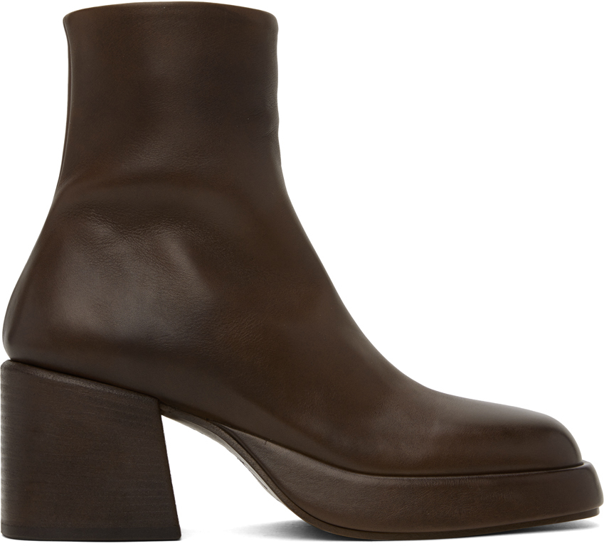 Marsèll Brown Plattino Boots In 490 Chocolate