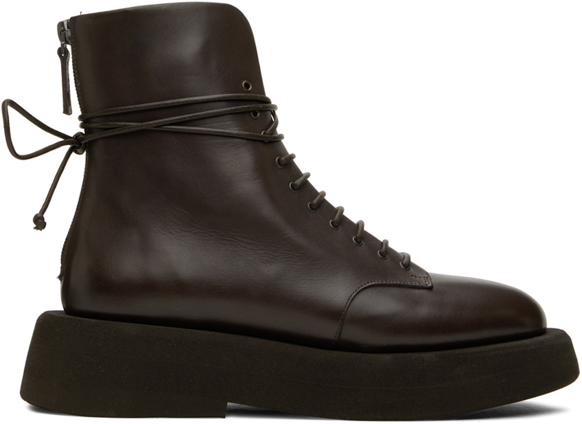 Marsèll Brown Gomme Gommellone Boots In 460 Dark Brown