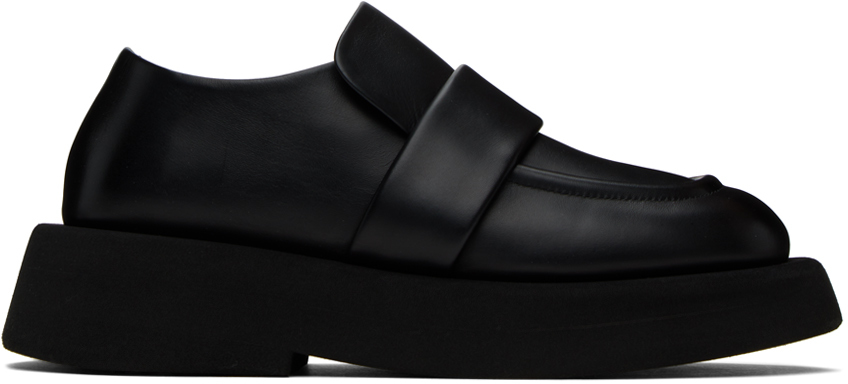 Marsèll Black Gomme Gommellone Loafers In 666 Black