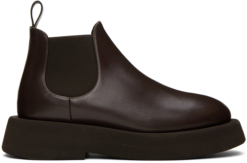 Marsèll Brown Gomme Gommellone Boots In Dark Brown