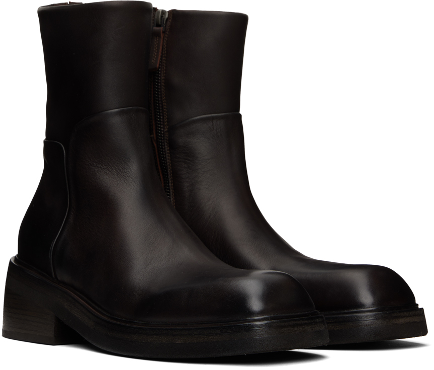 Marsèll Brown Facciata Boots In Dark Brown