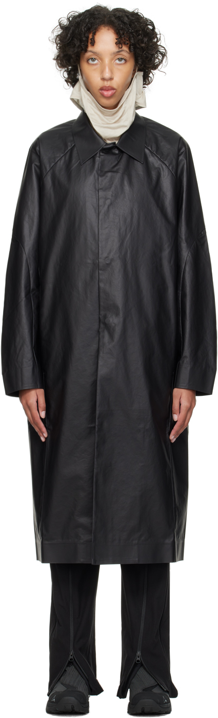 Post Archive Faction (paf) Black Raglan Coat