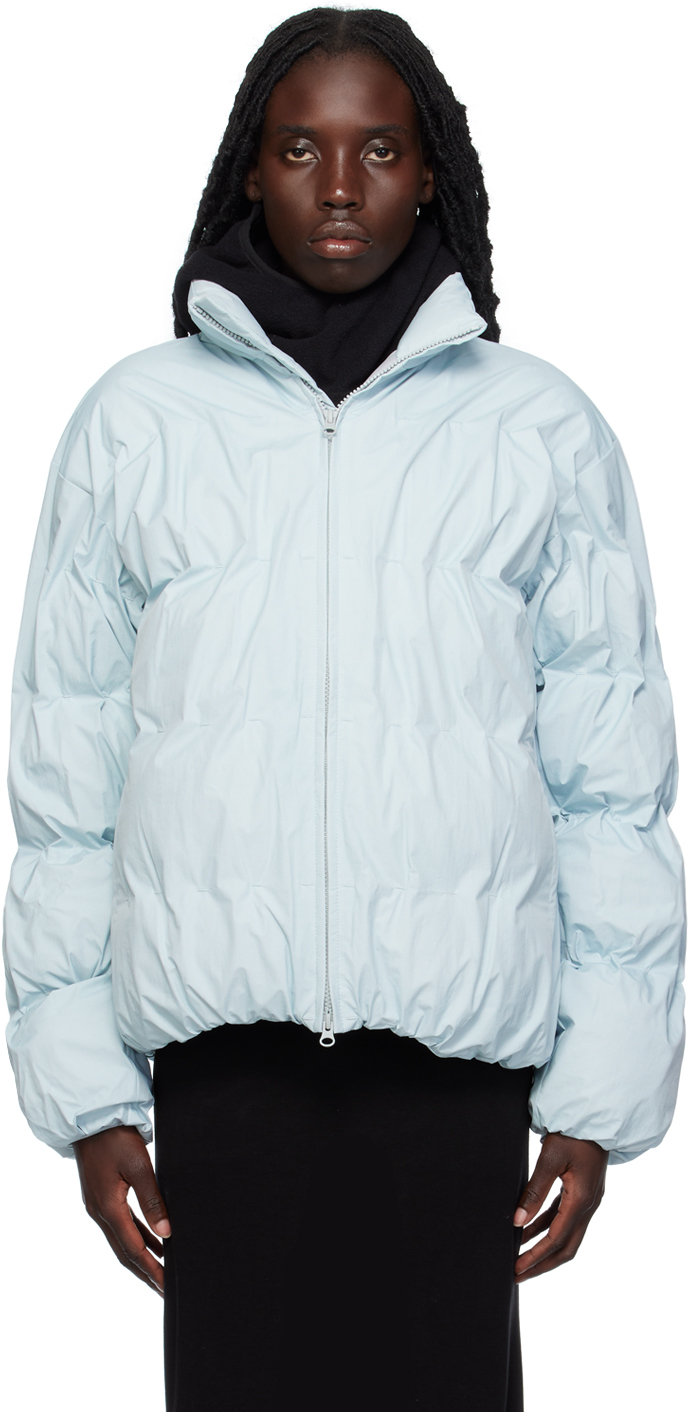 Post Archive Faction (paf) Ssense Exclusive Blue Down Jacket In Ice 17