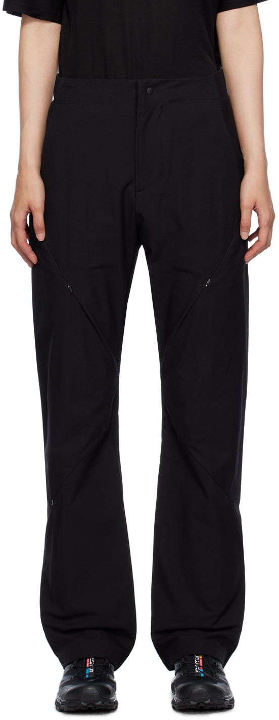 POST ARCHIVE FACTION (PAF): Black Zip Trousers | SSENSE Canada