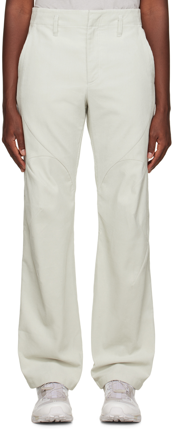 Post Archive Faction (paf) Off-white Darted Trousers In Ice