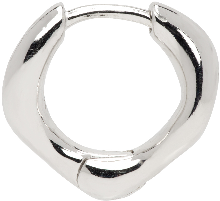 Maria Black Silver Anil 8 Huggie Single Earring In Metallic