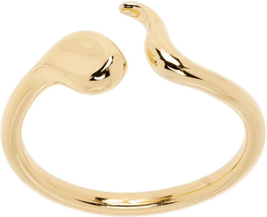 Maria Black Gold Sunrise Ring In Gold Hp