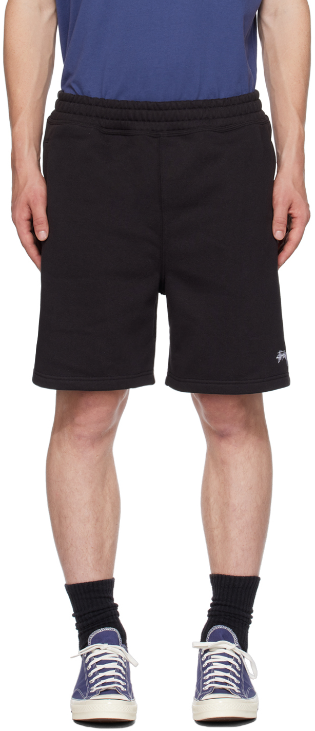 Stüssy Black Embroidered Shorts