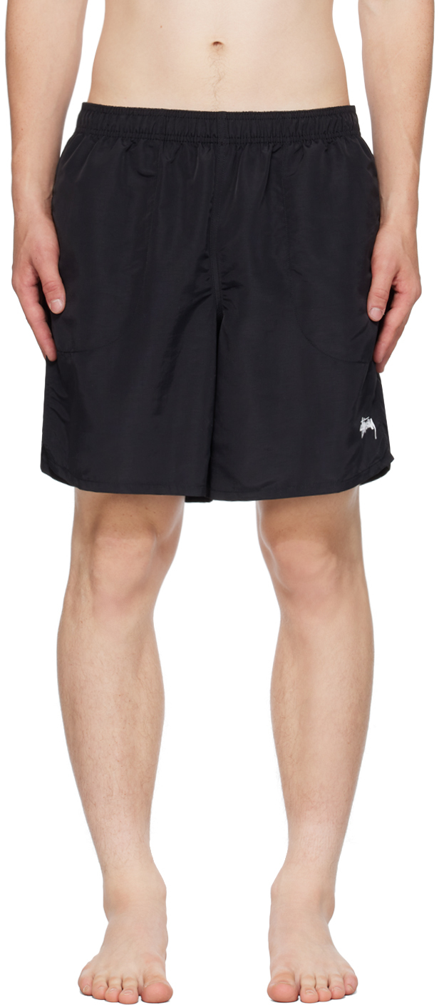 Stüssy Black Printed Swim Shorts