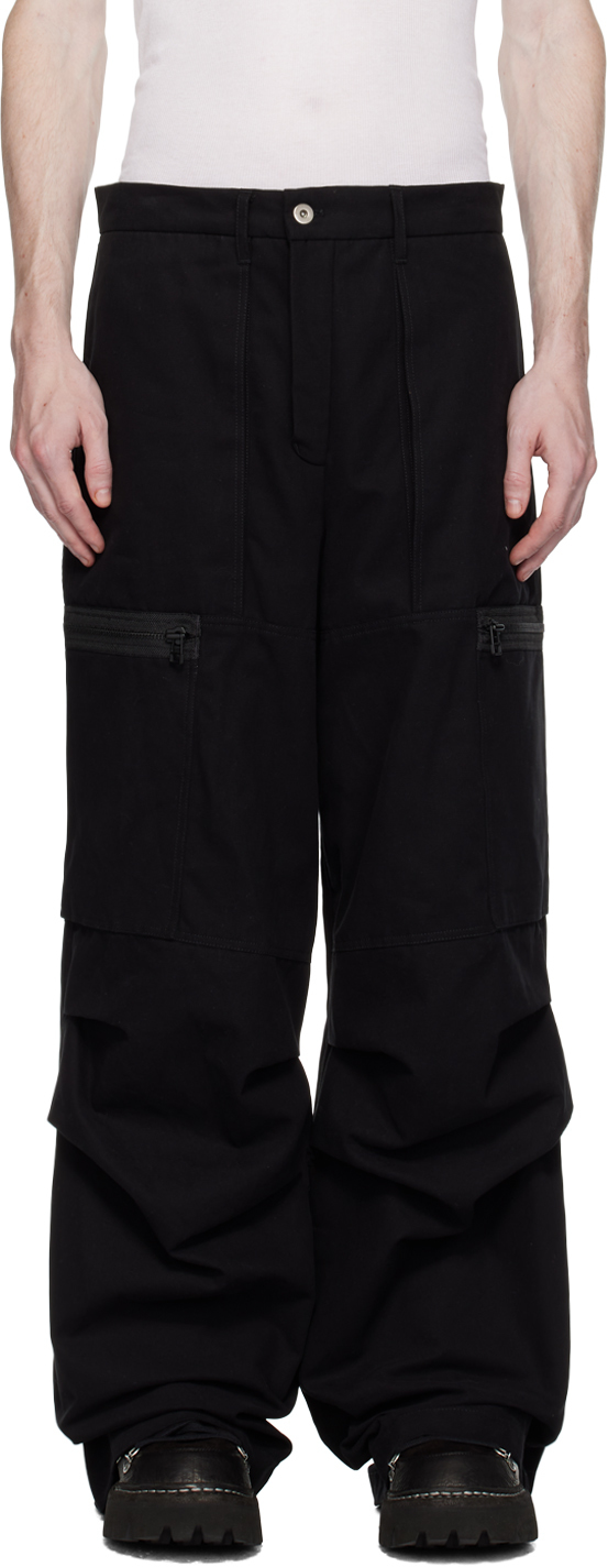 Bryan Jimene`z Black Uniform Cargo Trousers
