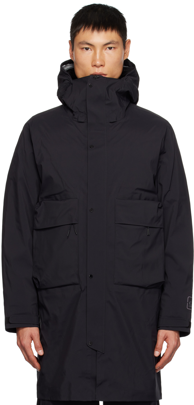 C.p. Company Black Water-resistant Down Jacket Set In 999 Black