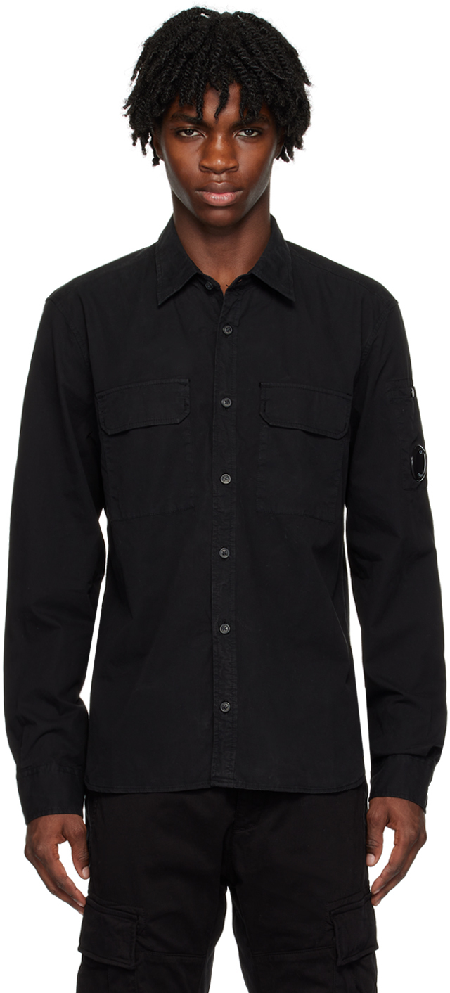 C. P. Company Black Garment-Dyed Shirt