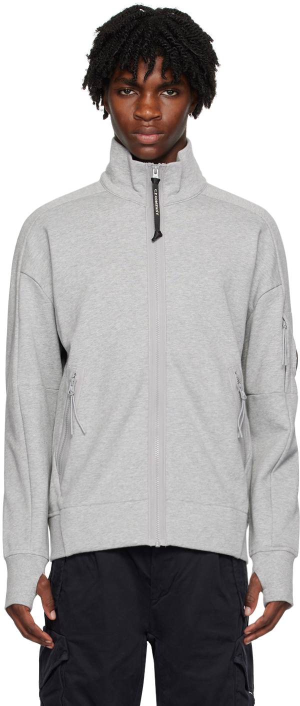 C.P. Company: Gray Zip Sweater | SSENSE