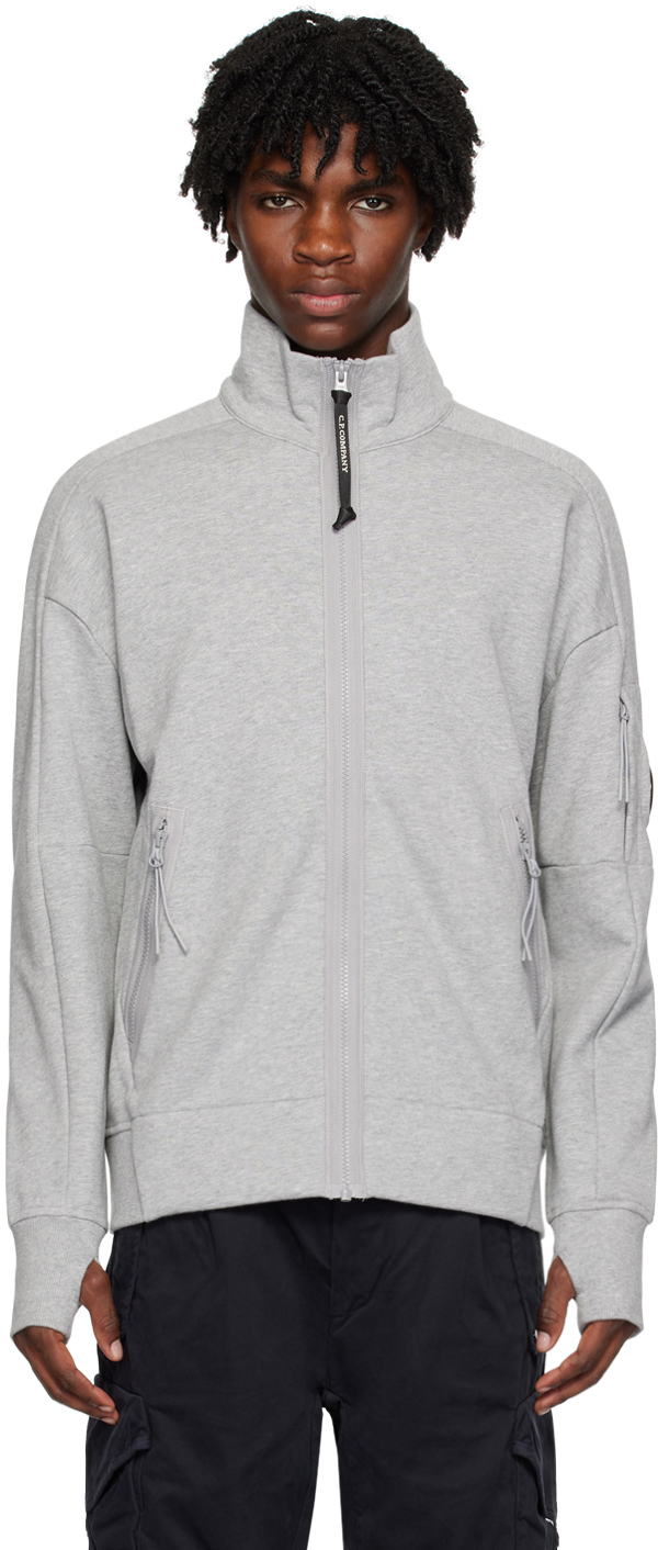 Cp company best sale grey half zip