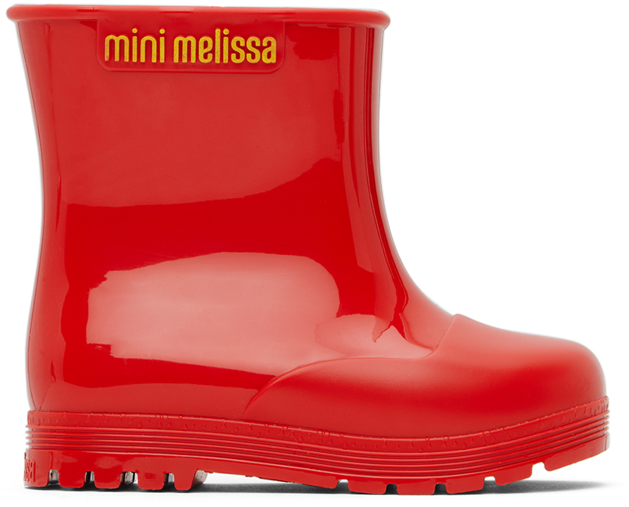 Mini Melissa Baby Red Mini Welly Boots In Ao299