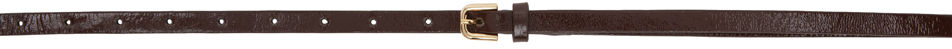 SSENSE Exclusive Brown Thin Crinkled Belt