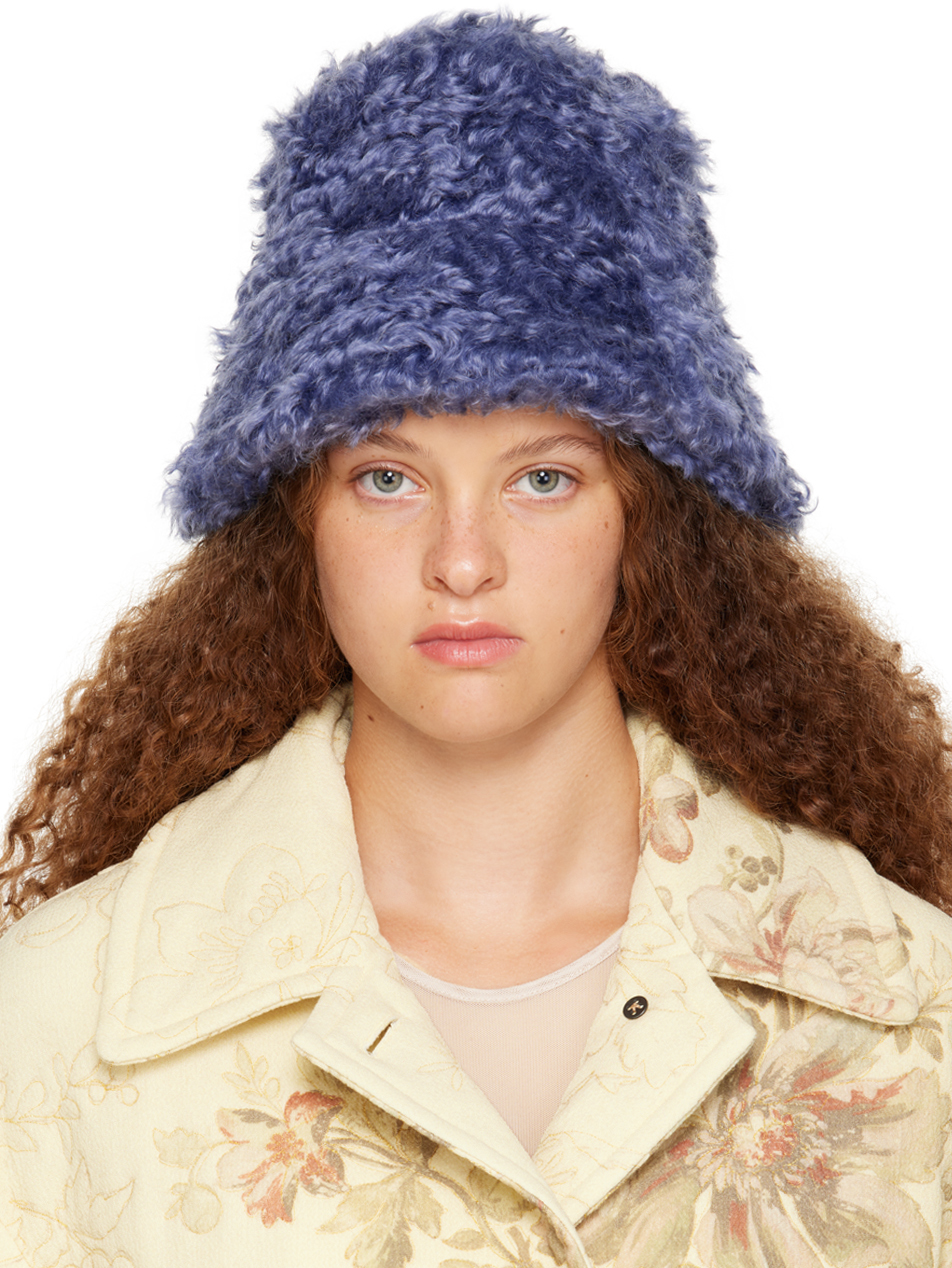 【関税込み】Dries Van Noten ブルー Guilia バケットハット Dries Van Notenのブルー Guilia バケットハットがセール中