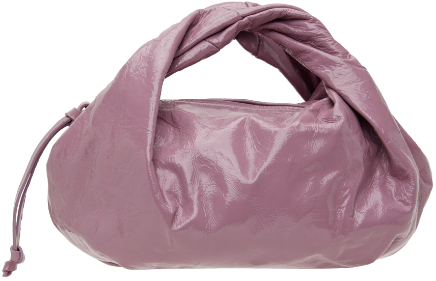Dries Van Noten Shiny Leather Handbag Hand Bags Purple In 403 Lilac
