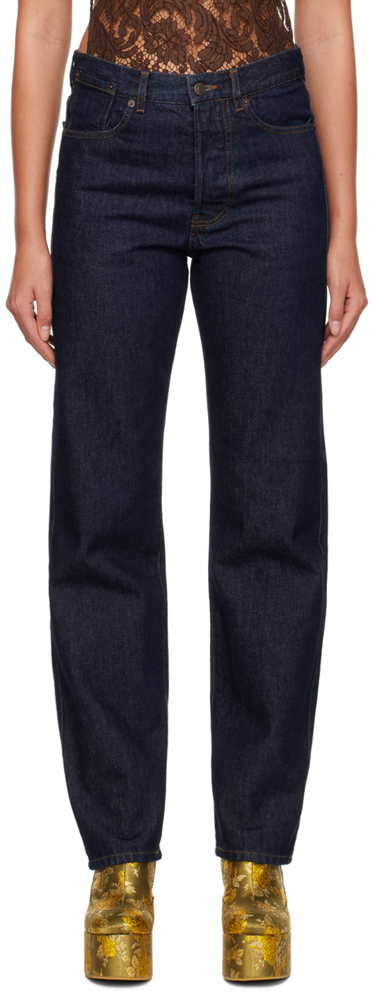 12,716円DRIES VAN NOTEN high rise wide leg jeans