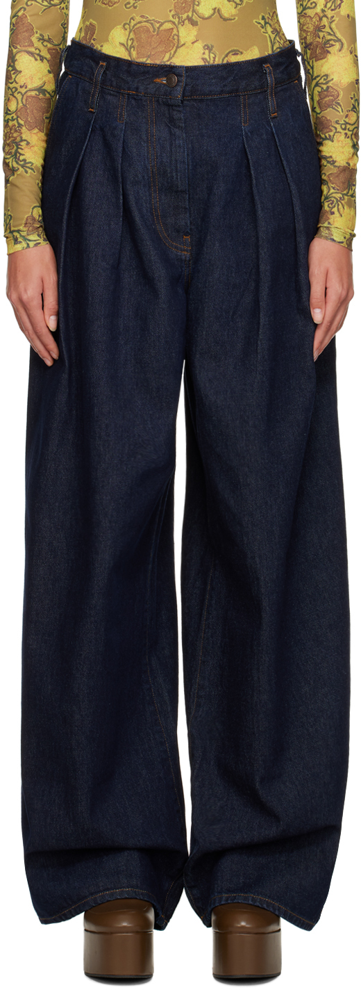 Shop Dries Van Noten Indigo Wide-leg Jeans In 507 Indigo