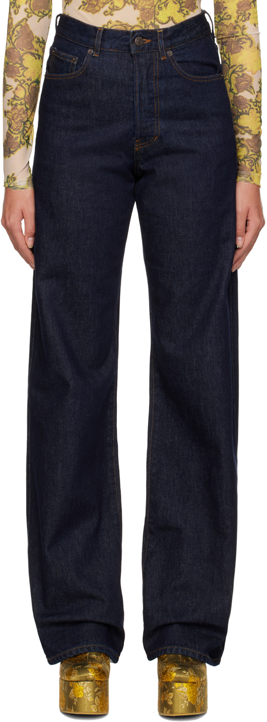 Dries Van Noten Indigo Five-pocket Jeans In 507 Indigo