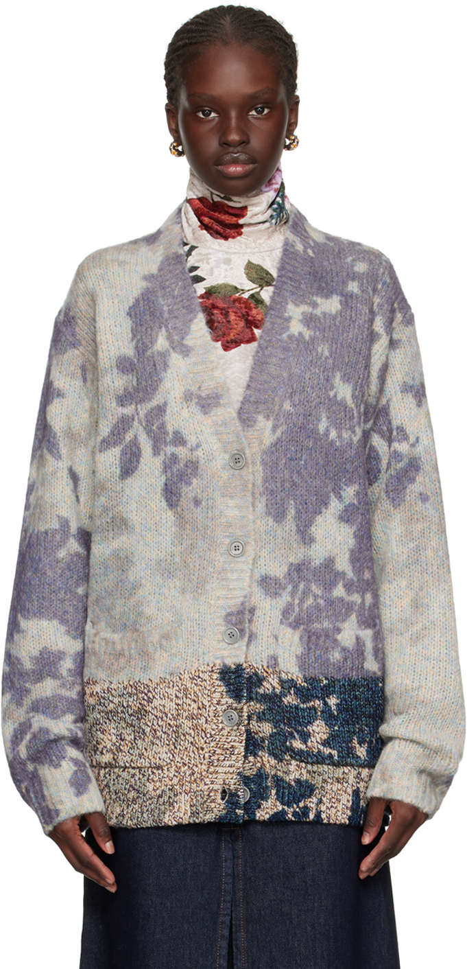 Navy floral store cardigan