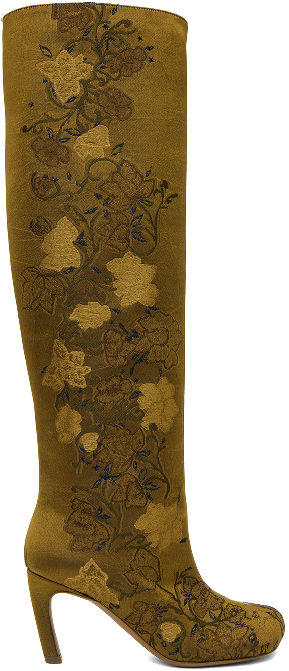 Knee high shop floral boots