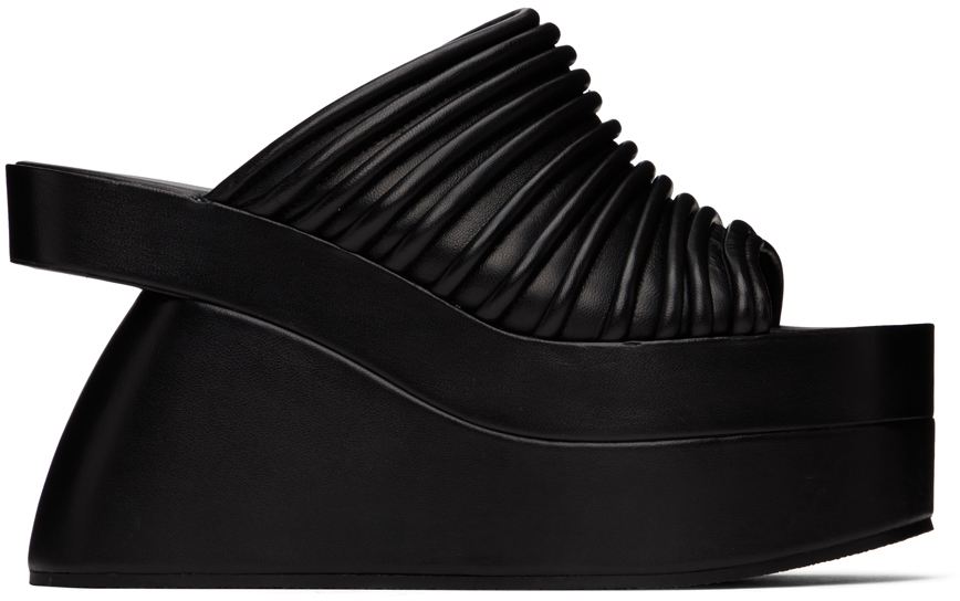 Dries Van Noten Ssense Exclusive Black Heeled Sandals In 900 Black
