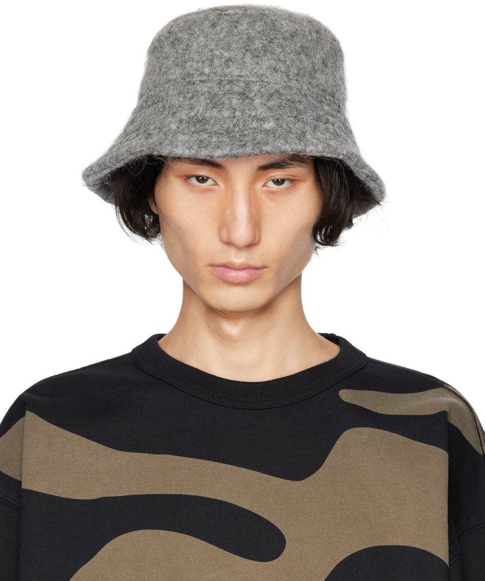 Gray Brushed Bucket Hat