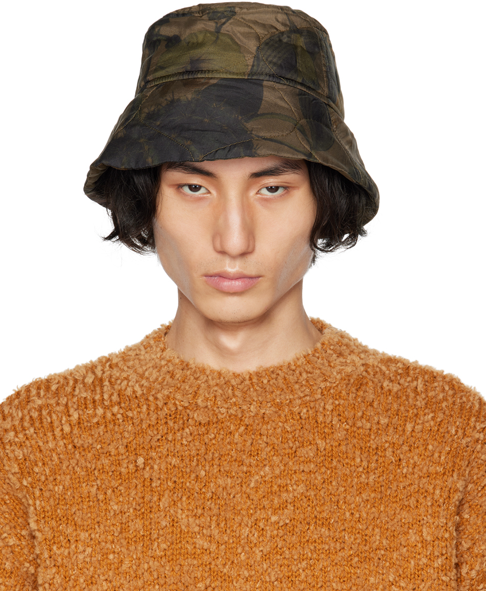 Brown Printed Bucket Hat