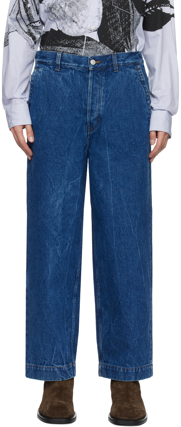 Dries Van Noten: Blue Faded Jeans | SSENSE UK