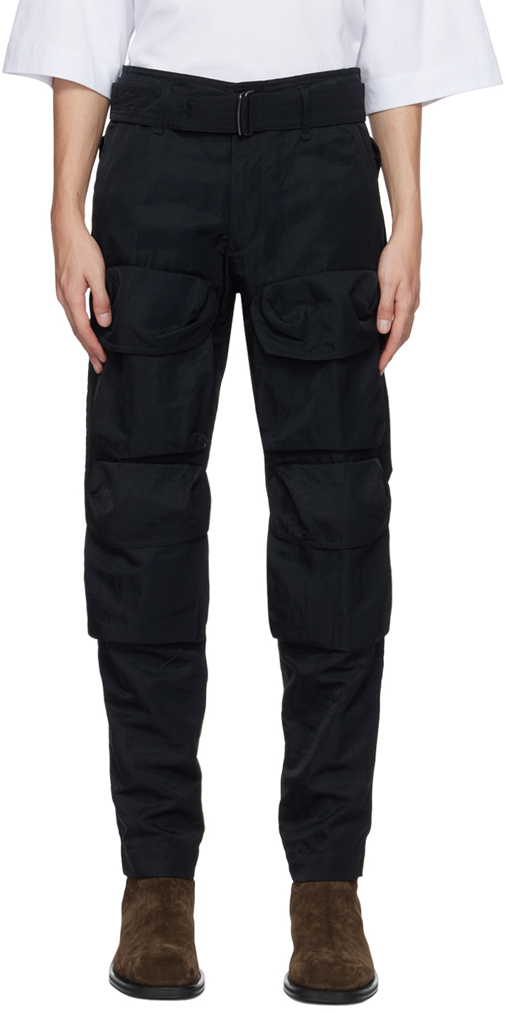 Black Belted Cargo Pants