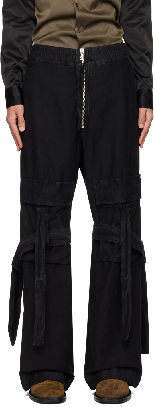 Dries Van Noten Black Loose Strap Trousers | ModeSens