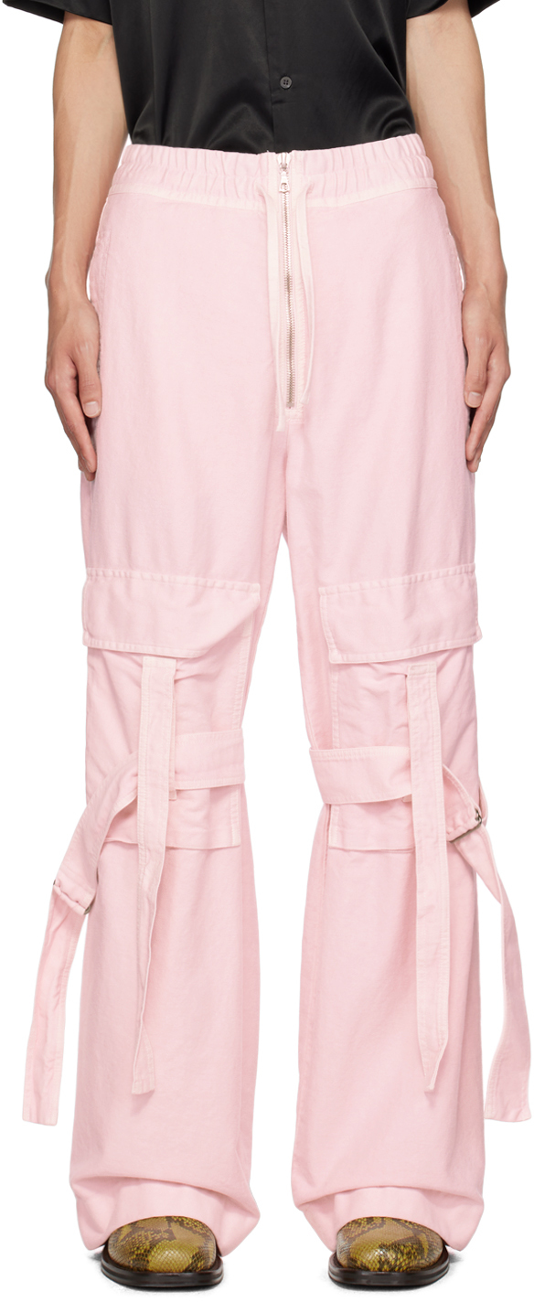 Dries Van Noten Pink Loose Strap Trousers In 305 Pink