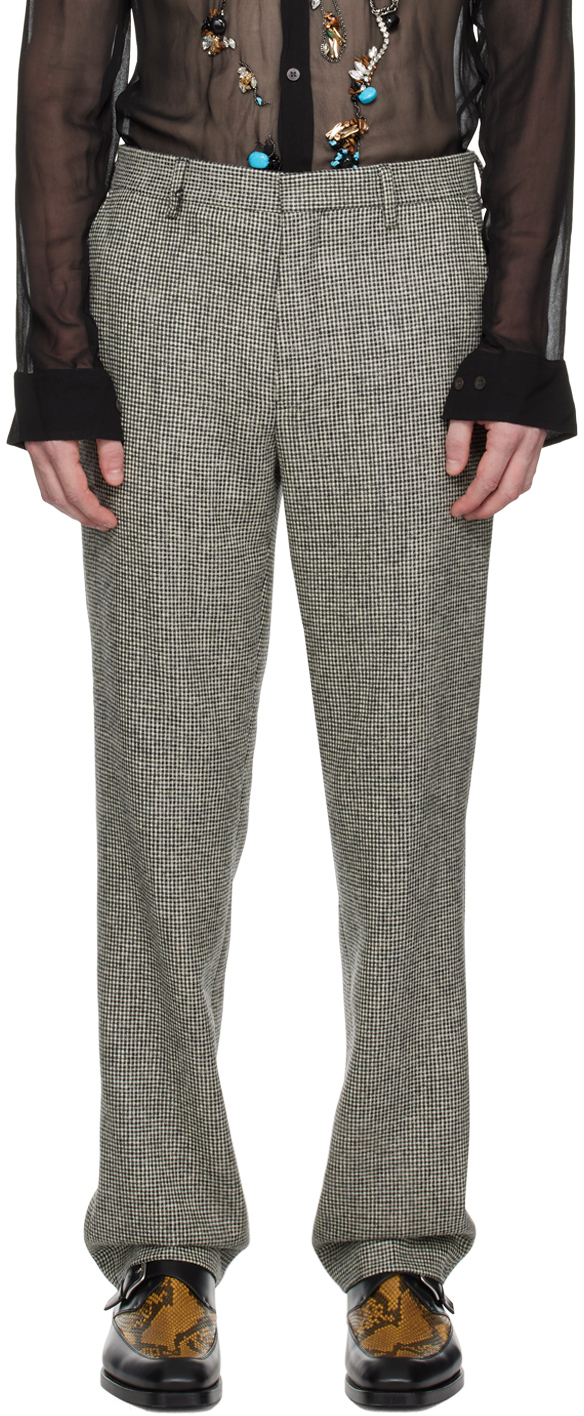 Gray Slim Fit Trousers