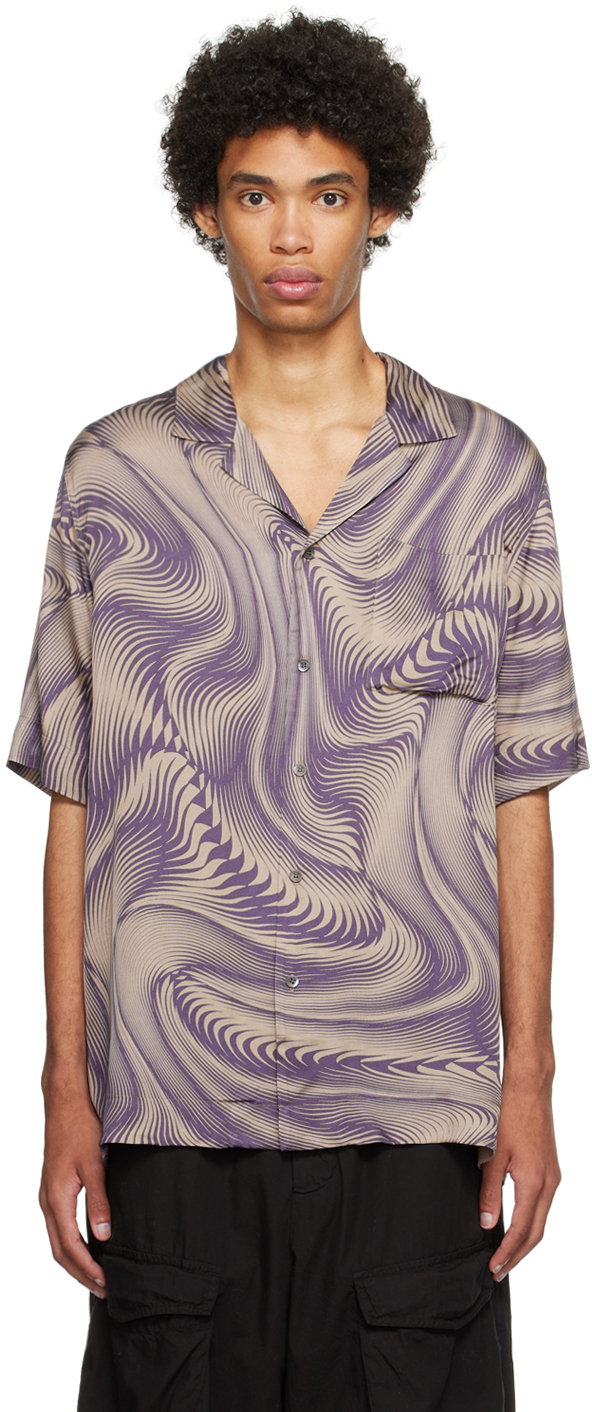 Dries Van Noten: Purple Graphic Shirt | SSENSE