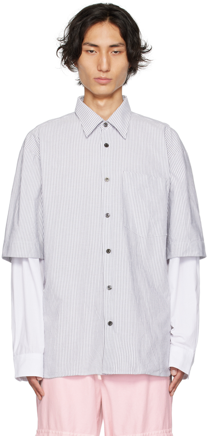 Dries Van Noten: White Layered Shirt | SSENSE