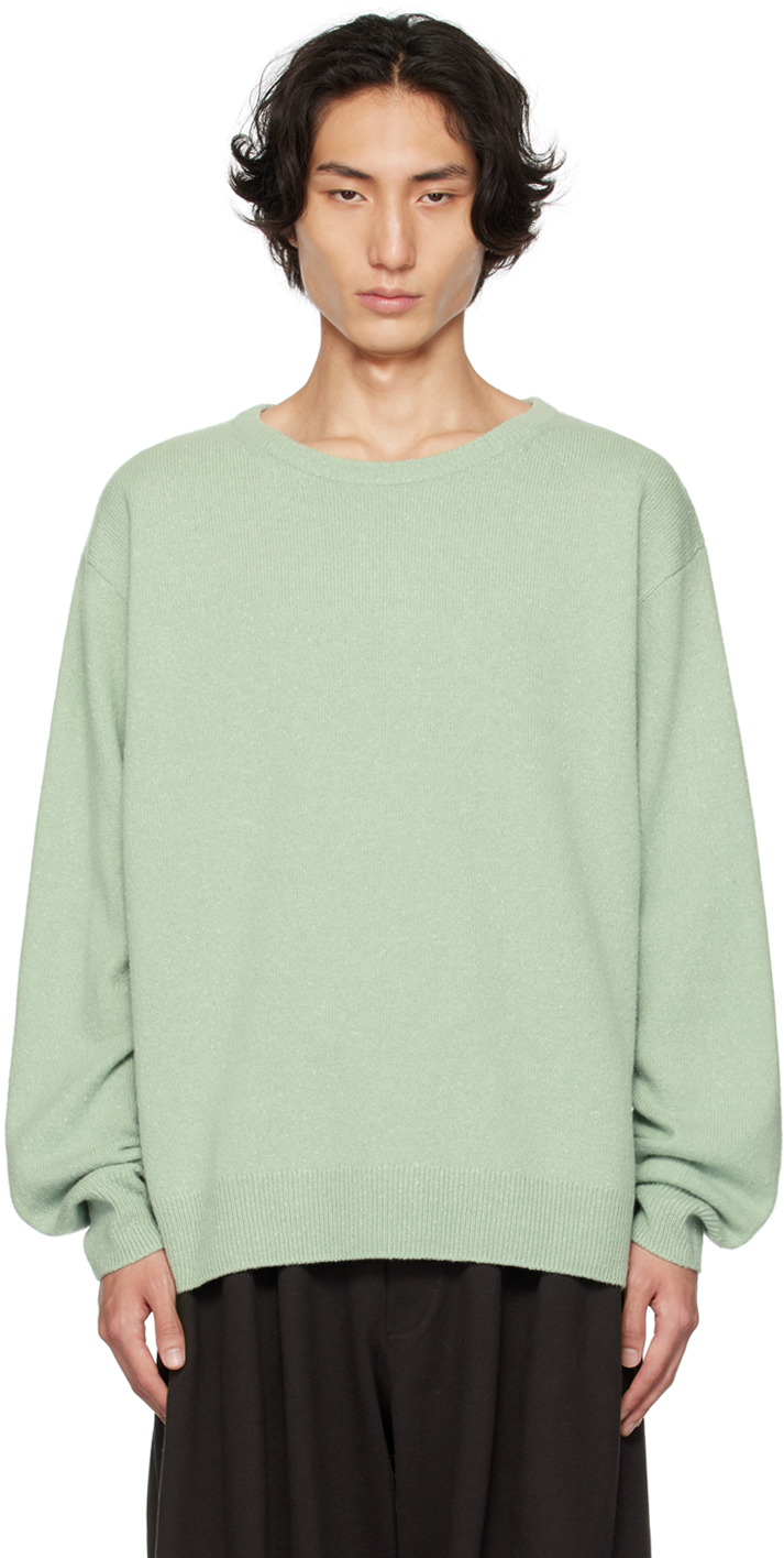 Dries Van Noten: Green Crewneck Sweater | SSENSE UK