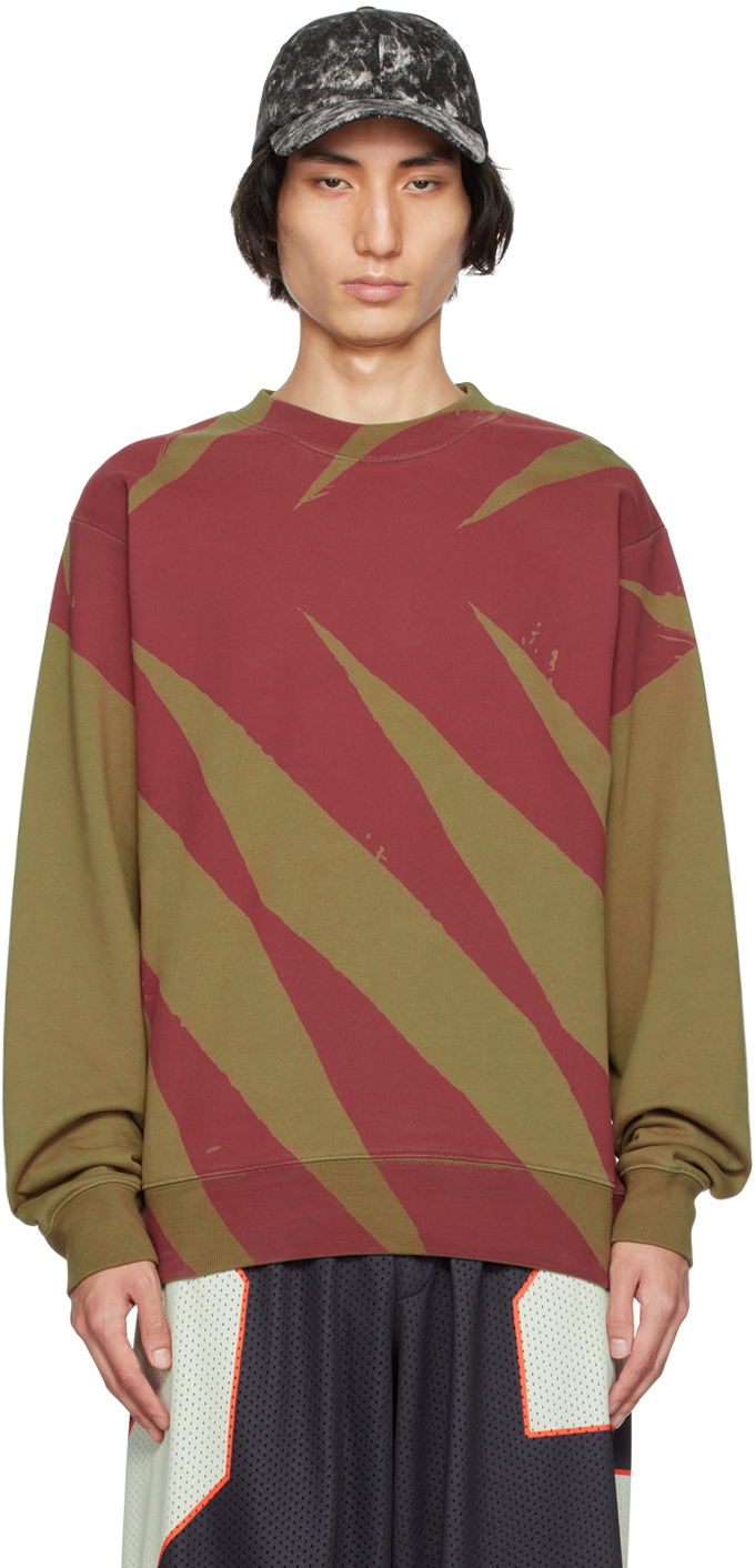 Khaki Screen-Printed Sweatshirt