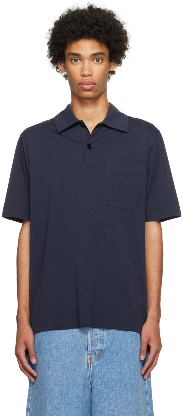 Navy Buttoned Polo