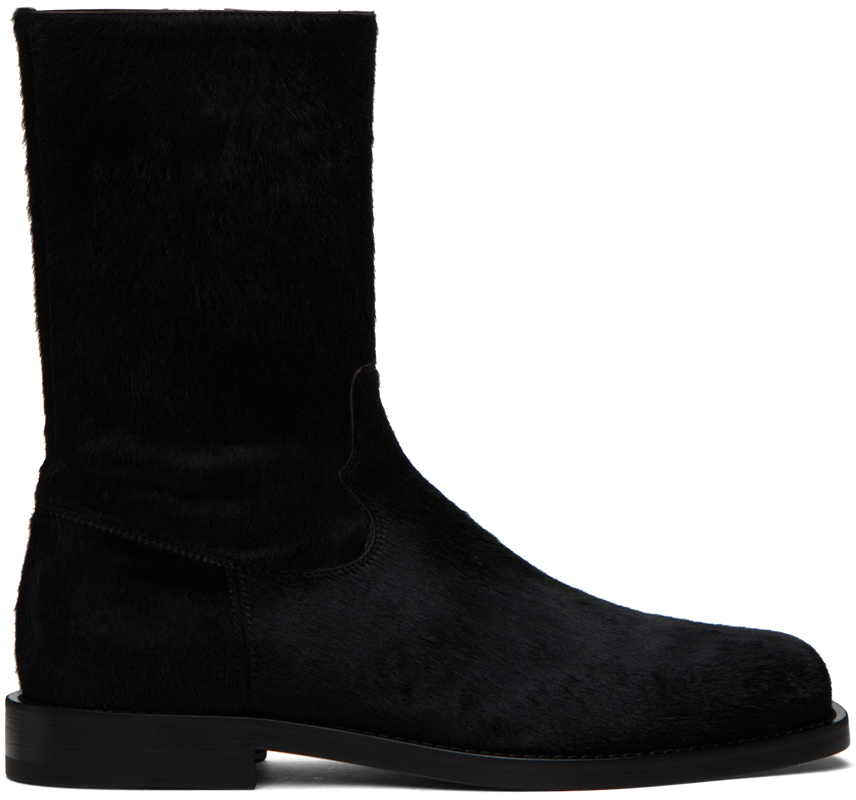 Adieu Type 104 Zipped Creeper Ankle Boots In Black