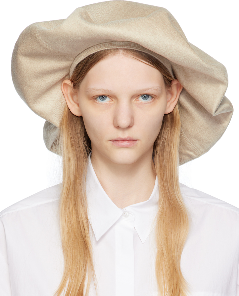 The Row Beige Chicca Beret SSENSE