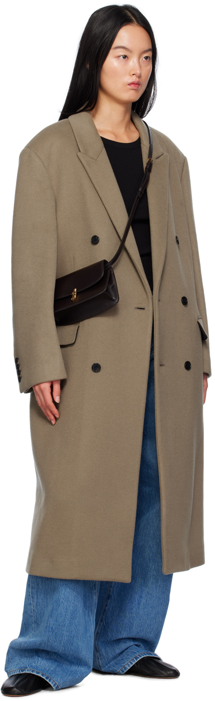 The Row Brown E/w Sofia Bag In Dark Brown Shg