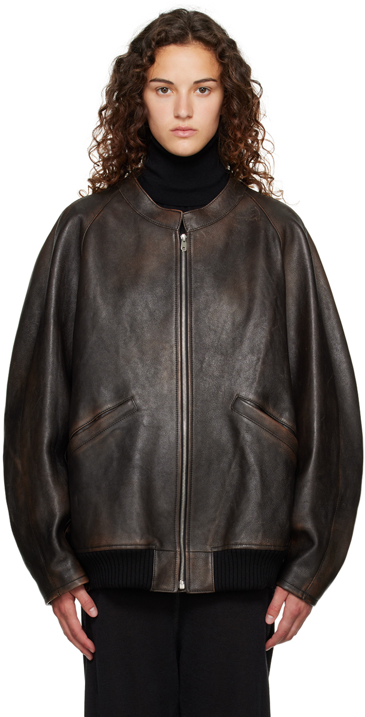 Shop The Row Brown Kengia Leather Jacket