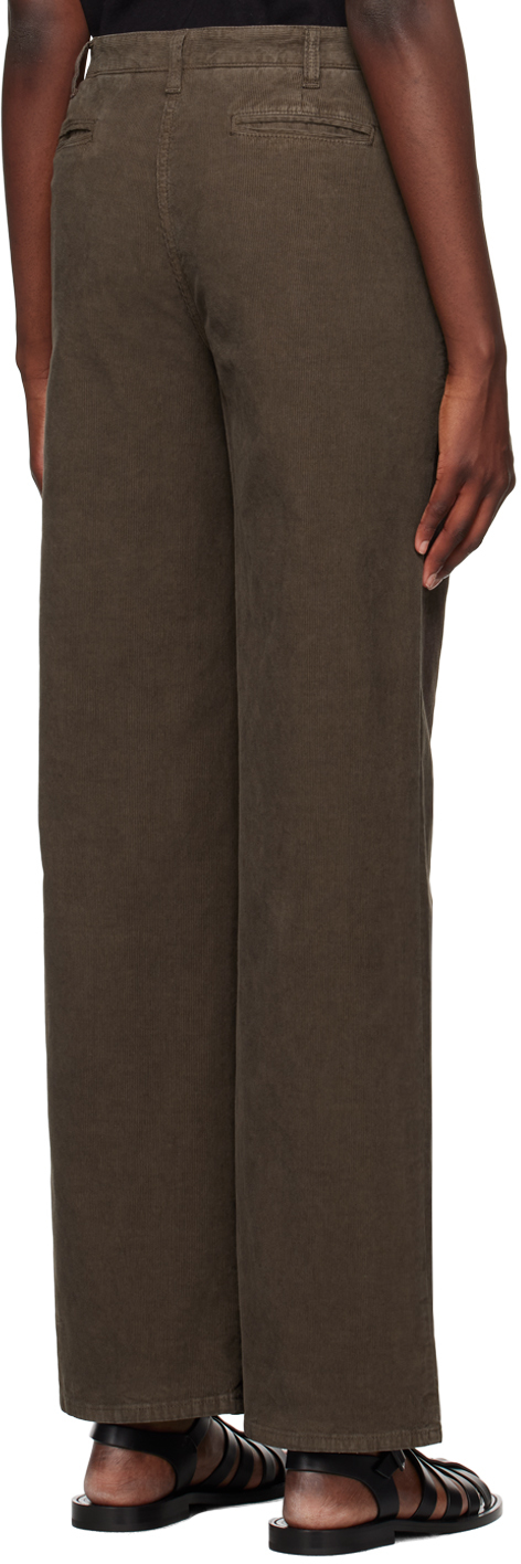 The Row Brown Banew Trousers In Taupe