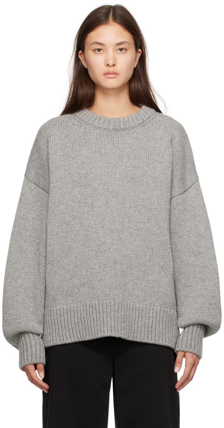 The Row: Gray Ophelia Sweater | SSENSE