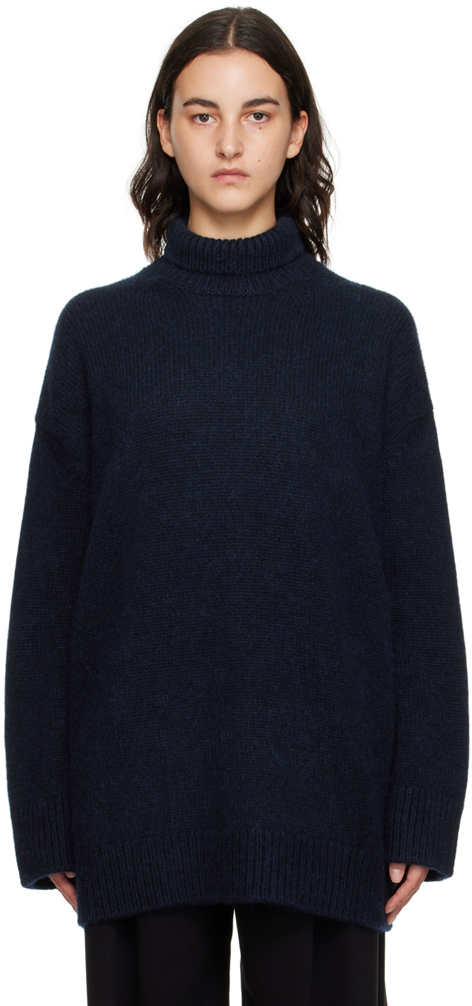 Shop The Row Navy Devorah Turtleneck In Royal Blue