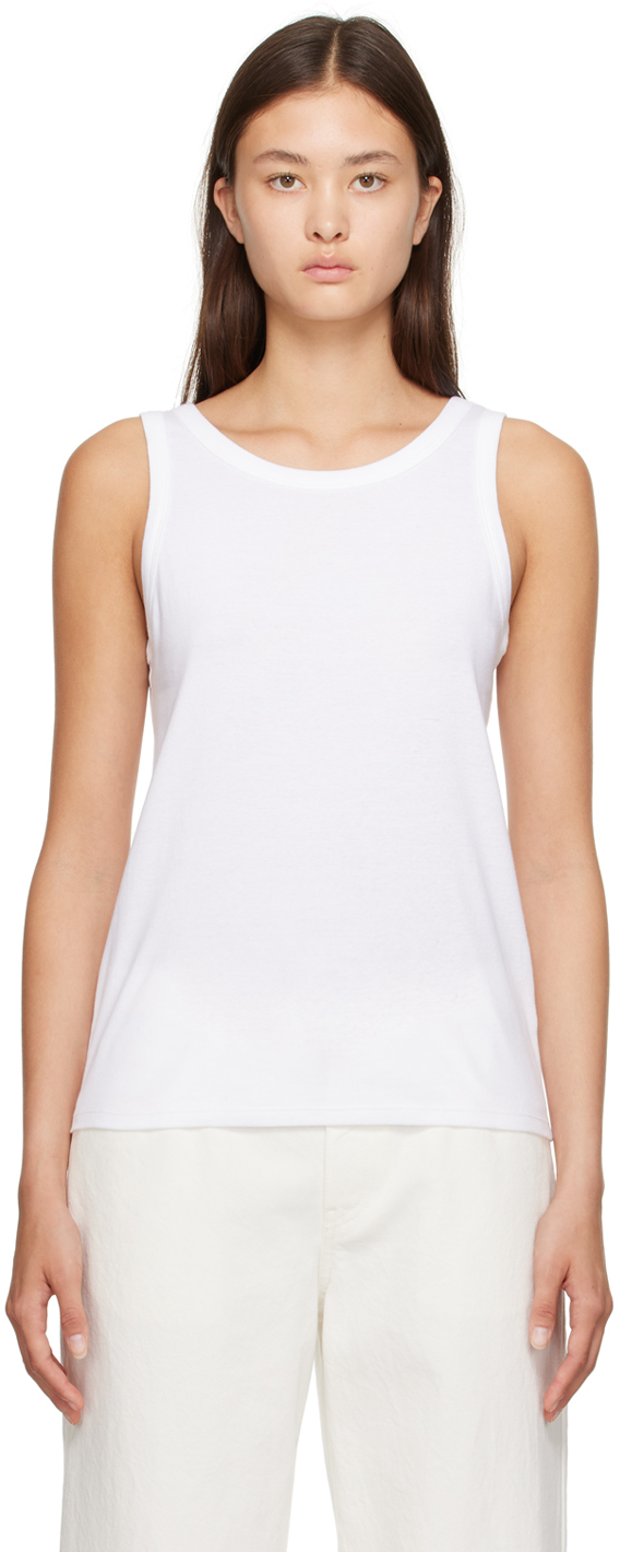 The Row White Frankie Tank Top SSENSE